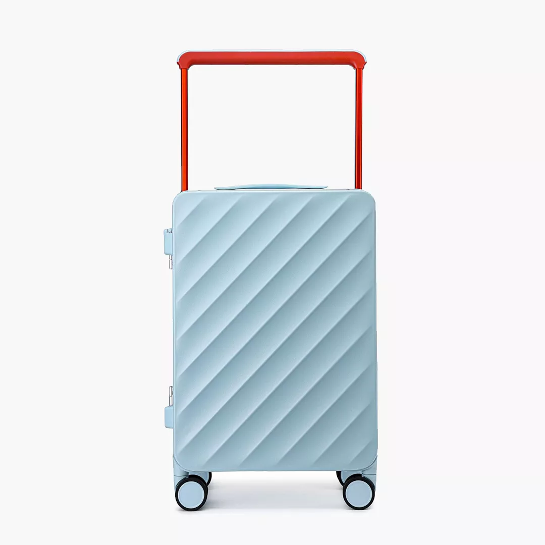 Valise à main de 20 pouces avec tige de traction large en PC à cadre en aluminium