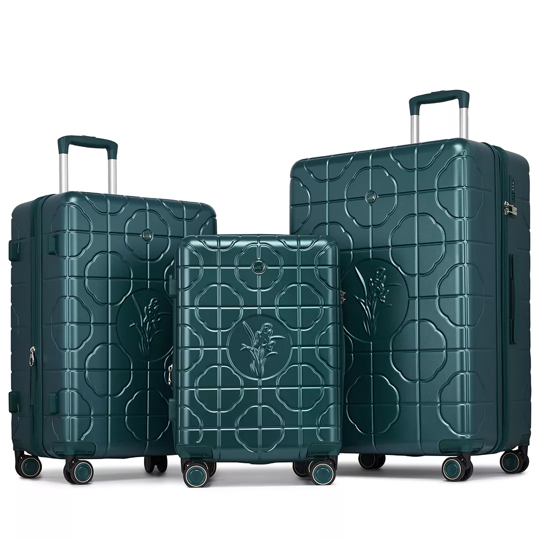 2041 PC Scratch-resistant Lightweight Window Lattice Design Hard Shell Expandable Suitcase