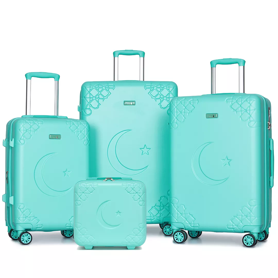 2042 RPO Material Suitcase Scratch Resistant Expandable Suitcase-Elegant Embossed Moon and Star Design