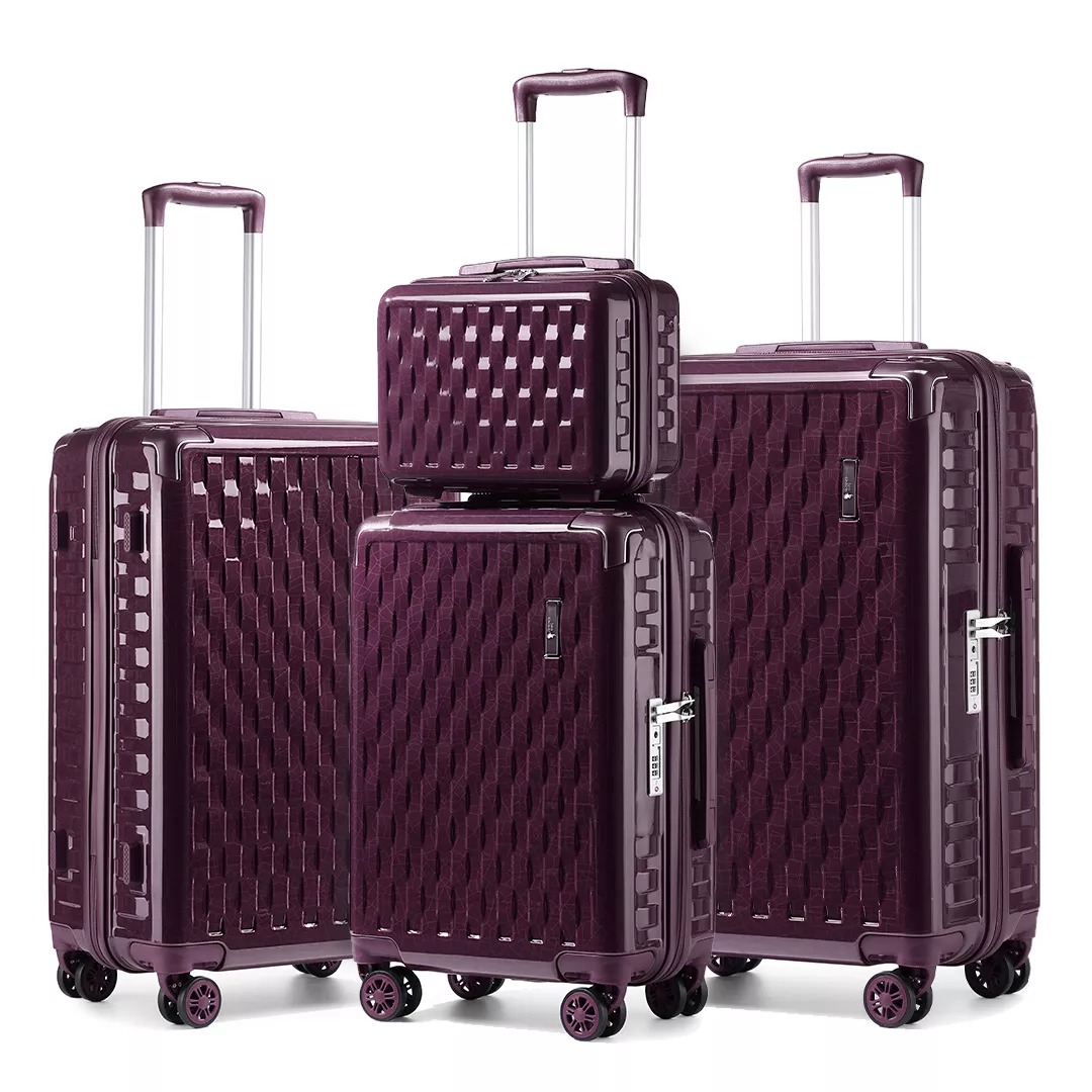 2021 PC Ice Crack Design Hardside Suitcase